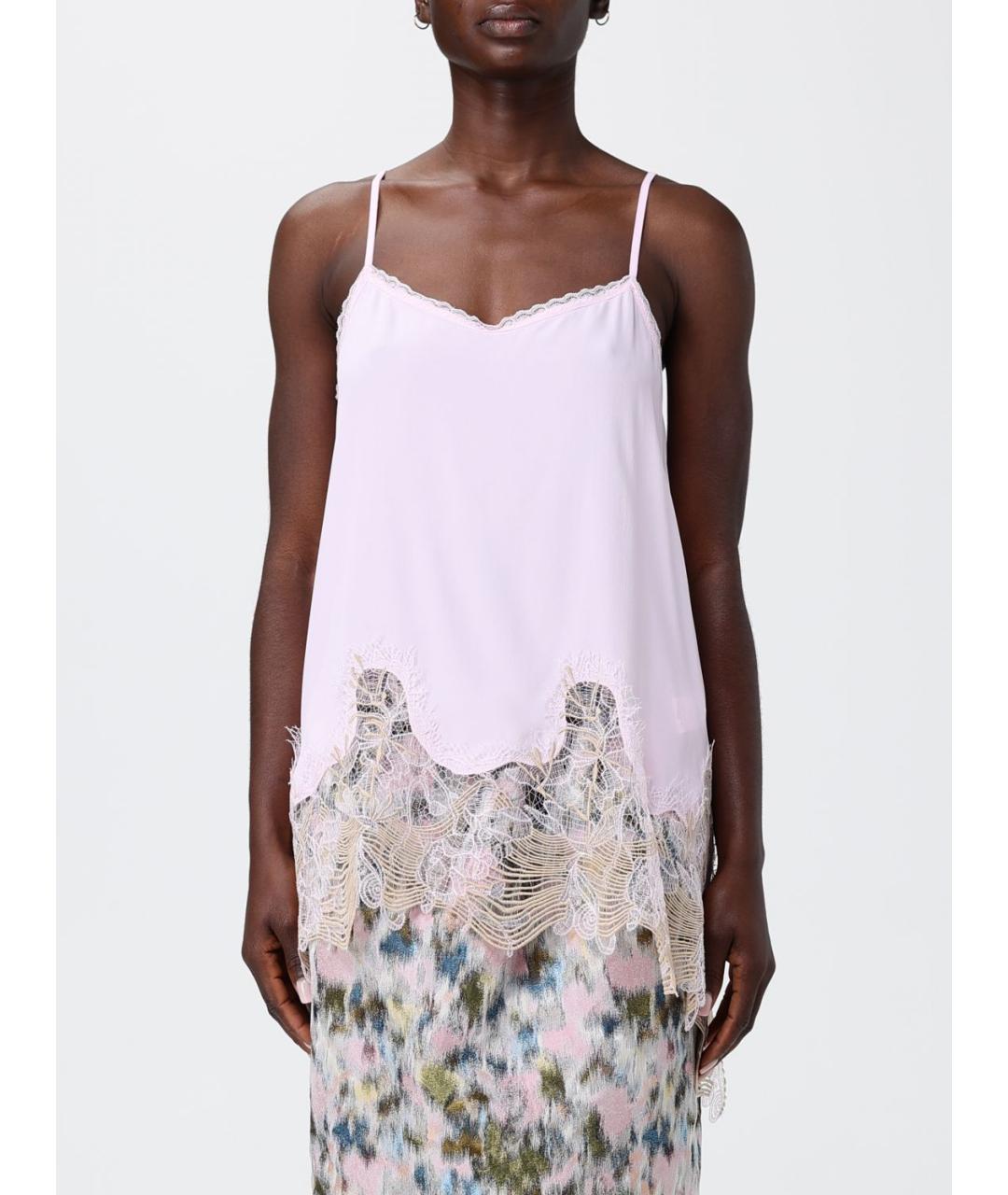 FABIANA FILIPPI Розовая ацетатная майка, фото 5