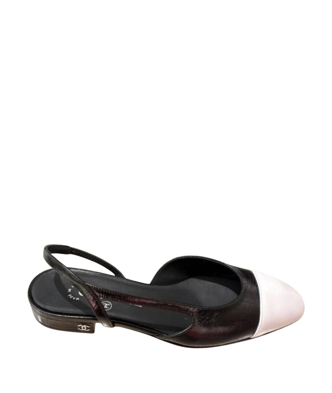 CHANEL Черные кожаные туфли, фото 1