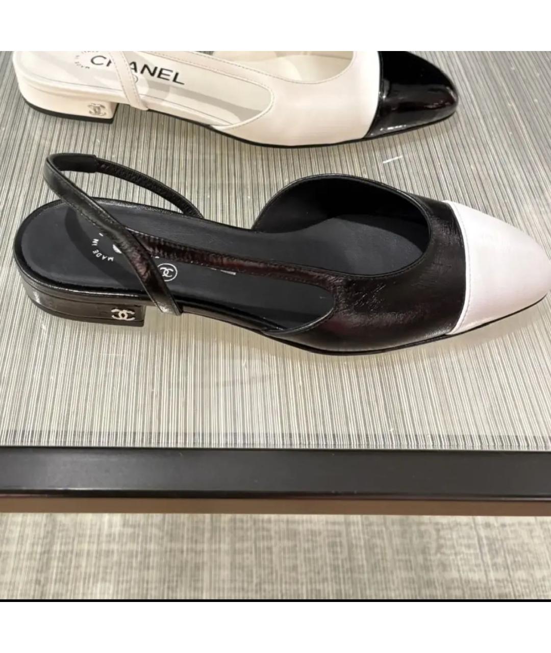 CHANEL Черные кожаные туфли, фото 2