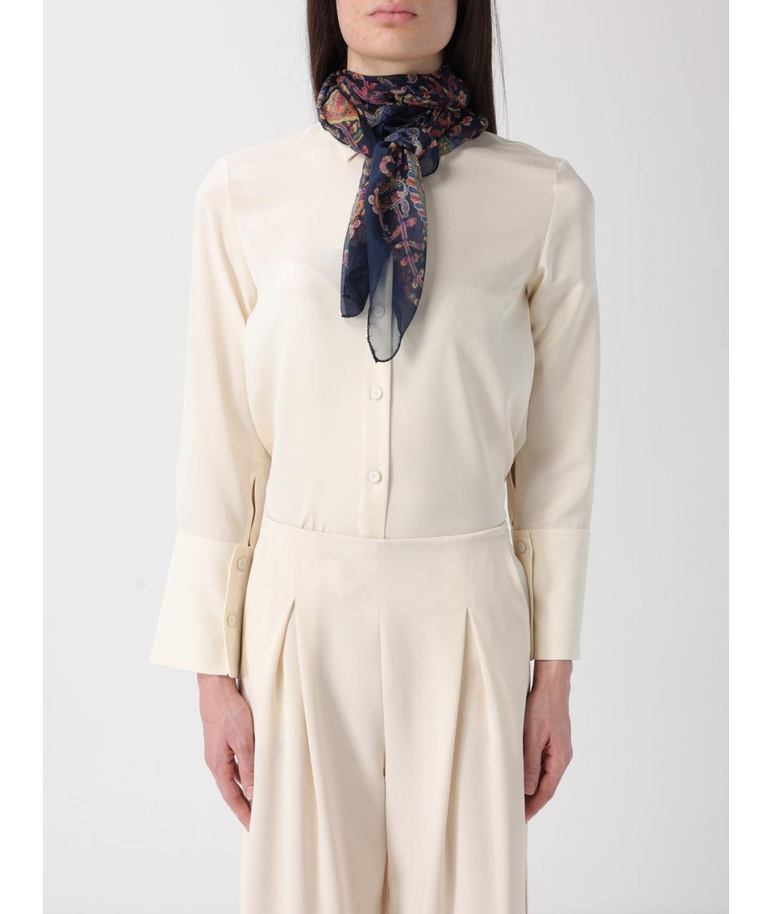 ETRO Темно-синий шелковый шарф, фото 2