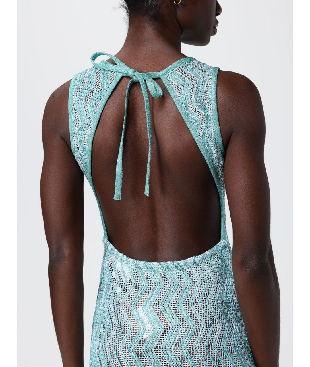 MISSONI Бирюзовое повседневное платье, фото 4