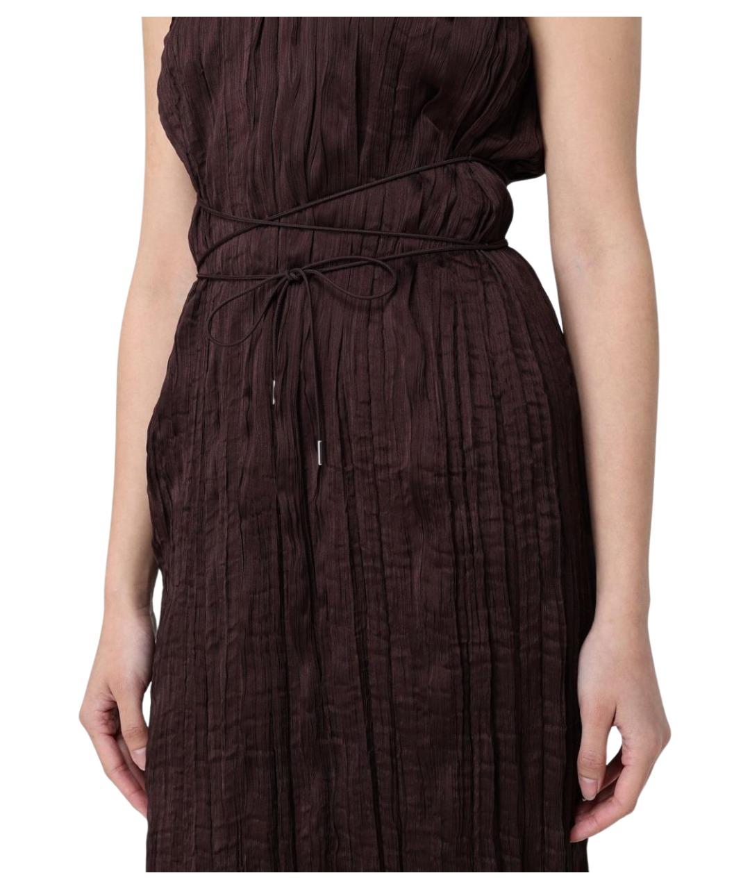 STAUD Коричневое полиэстеровое платье, фото 3