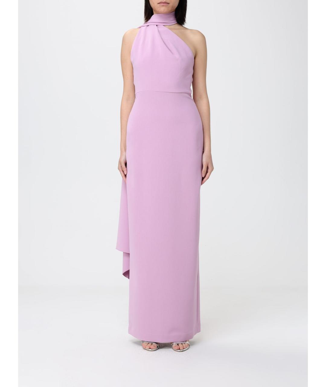 SOLACE LONDON Фиолетовое полиэстеровое коктейльное платье, фото 4