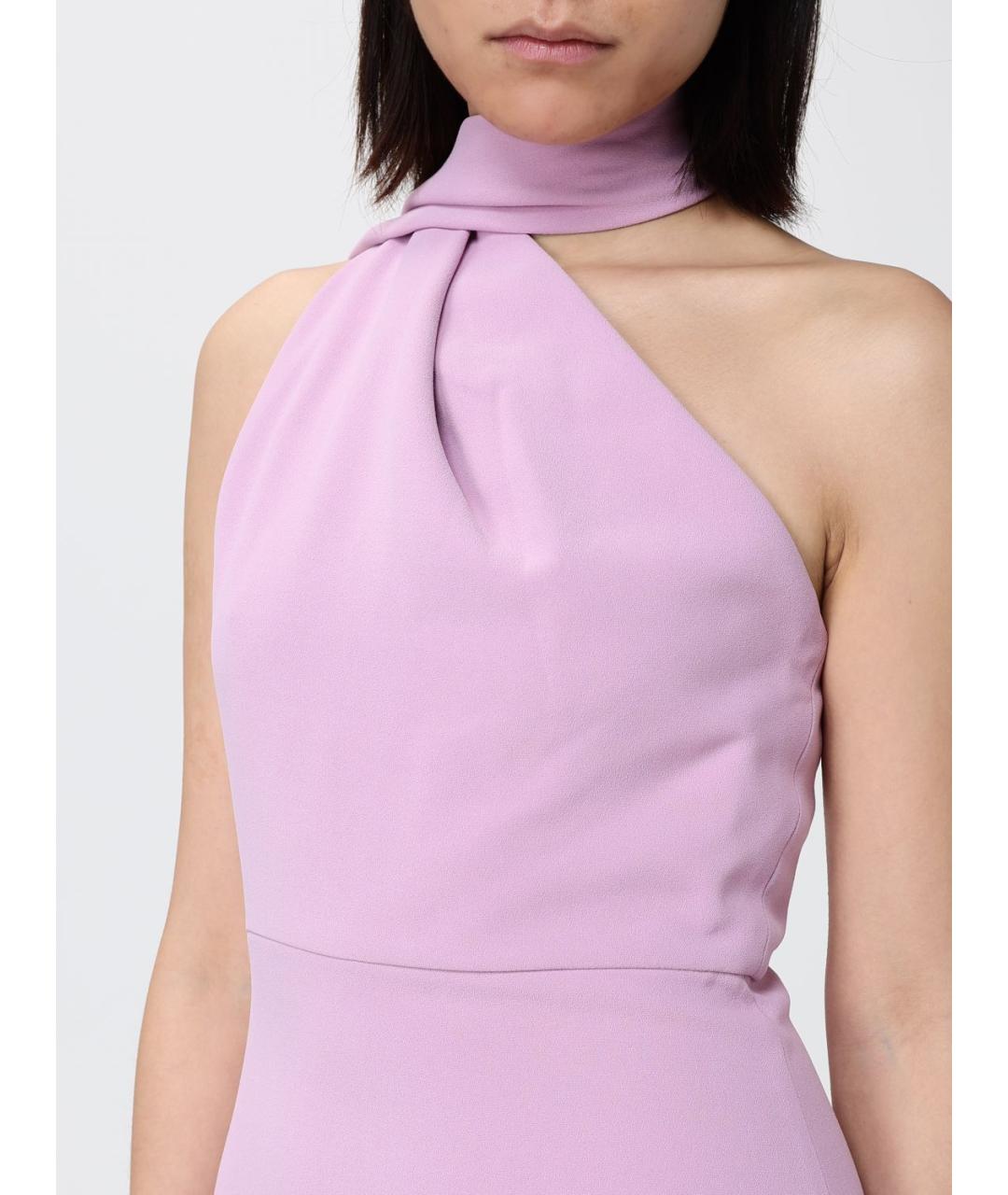 SOLACE LONDON Фиолетовое полиэстеровое коктейльное платье, фото 3