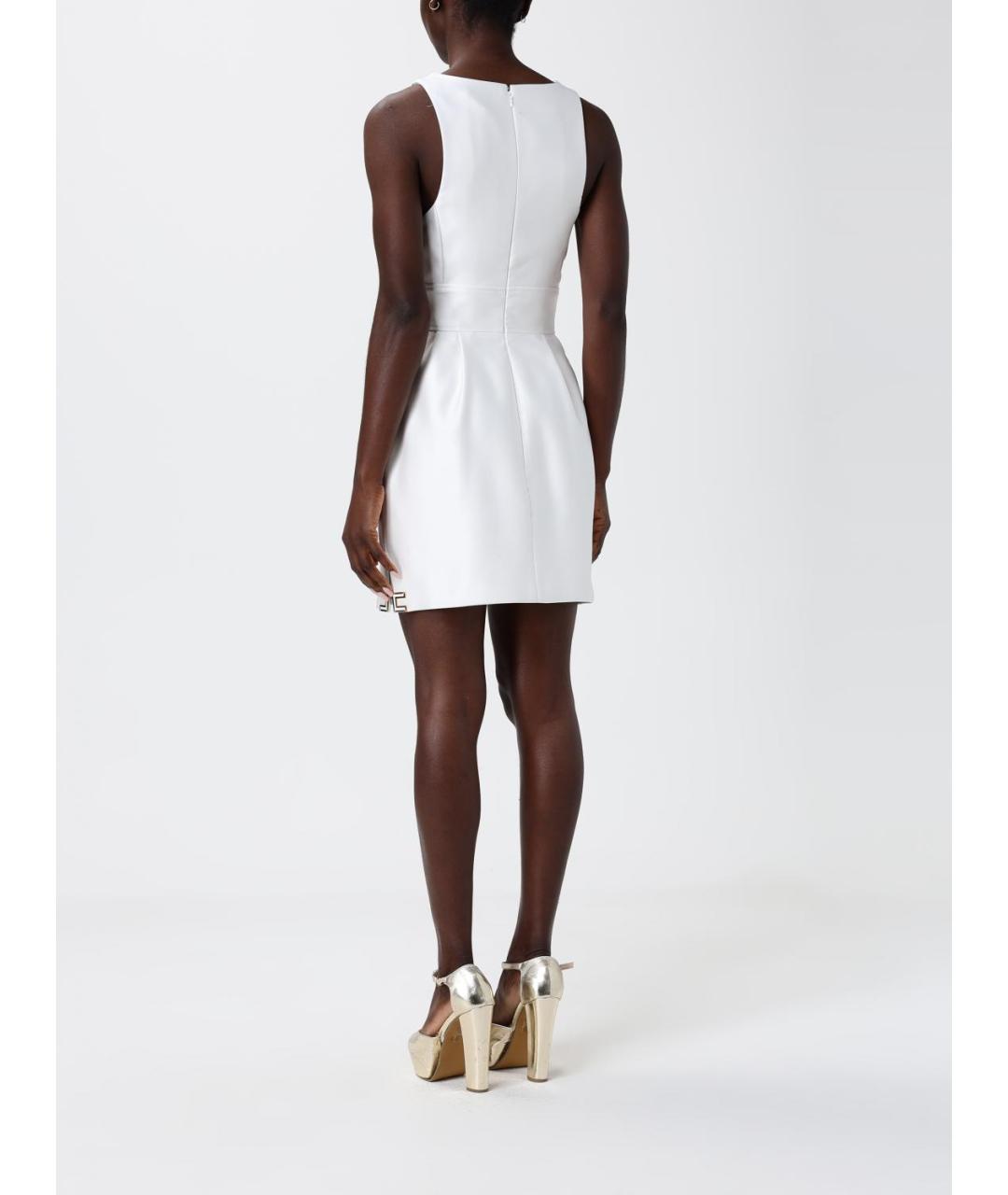 ELISABETTA FRANCHI Белое коктейльное платье, фото 2
