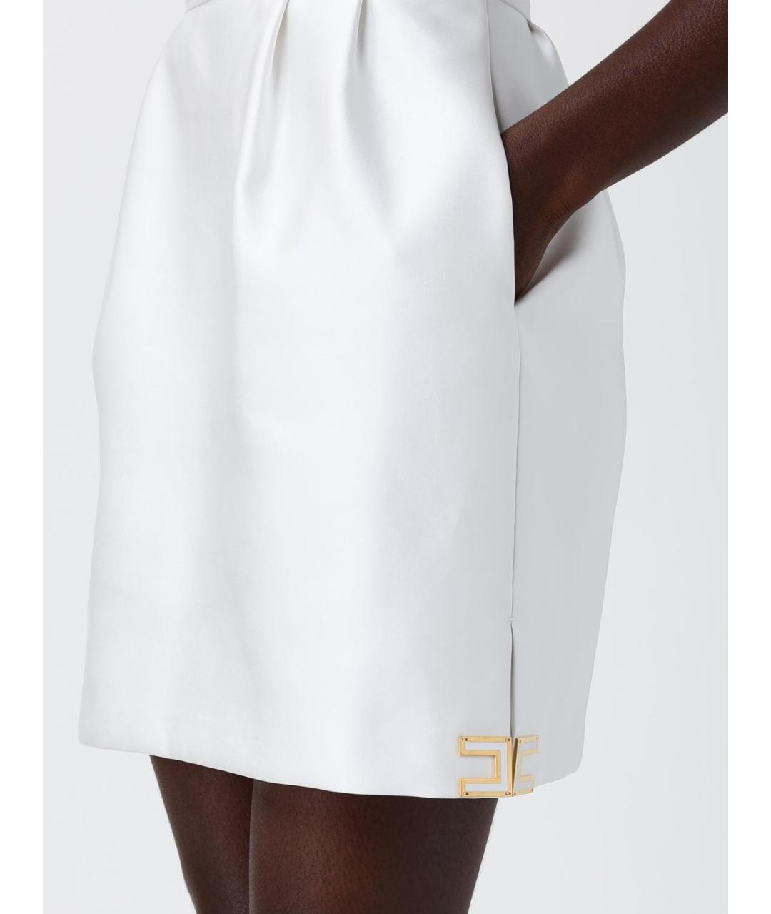 ELISABETTA FRANCHI Белое коктейльное платье, фото 3