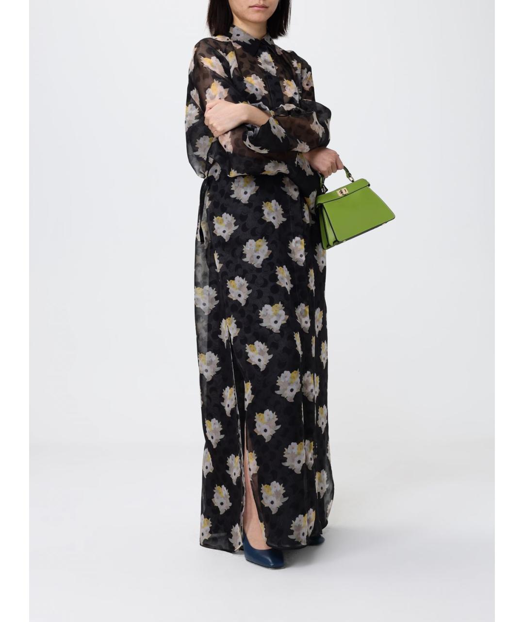 FENDI Черное шелковое платье, фото 2