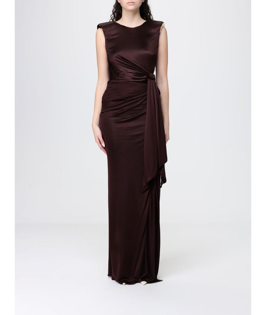 ELISABETTA FRANCHI Коричневая майка, фото 2