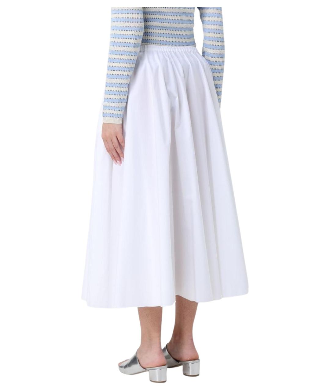 FABIANA FILIPPI Белая хлопковая юбка миди, фото 2