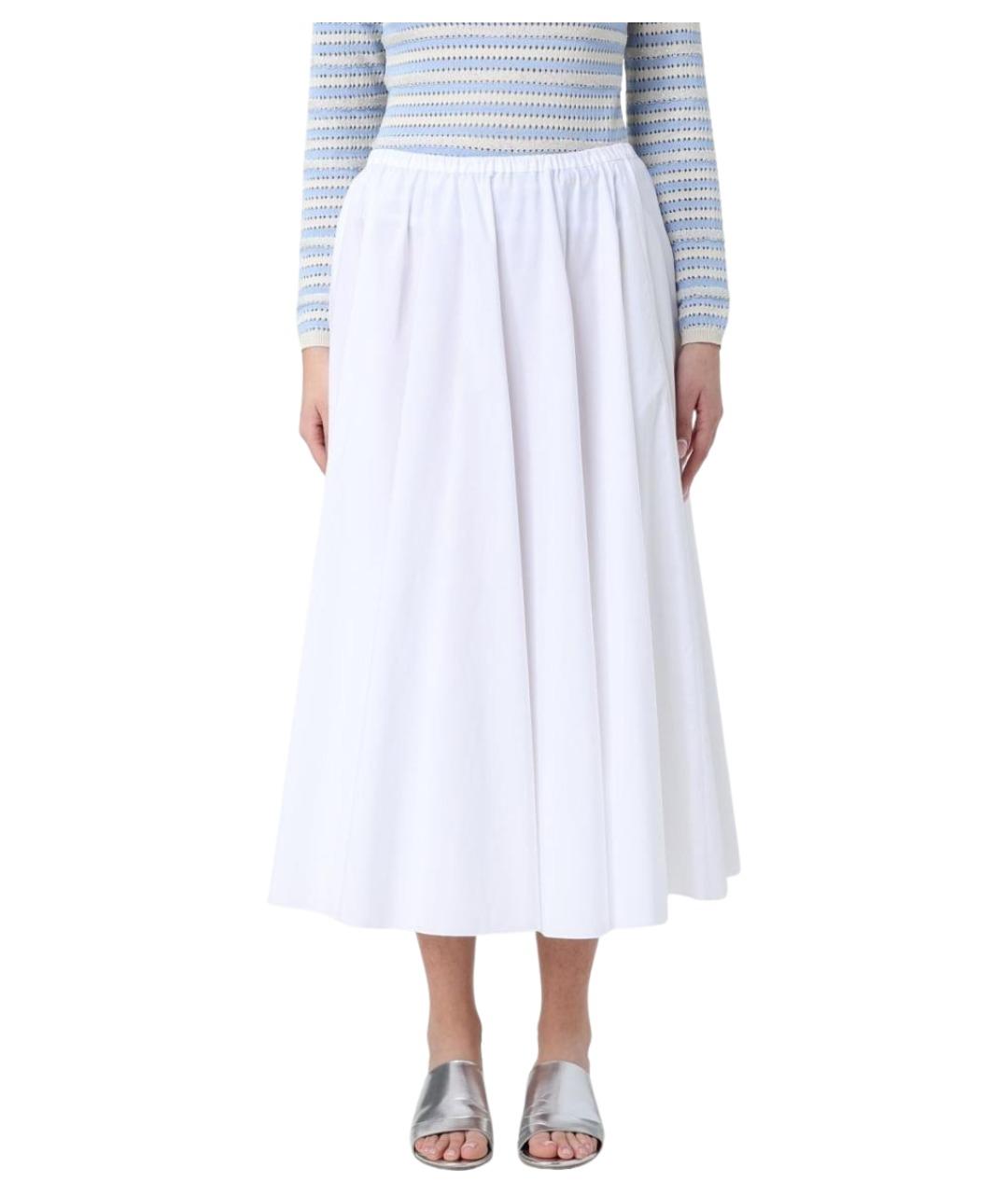 FABIANA FILIPPI Белая хлопковая юбка миди, фото 1
