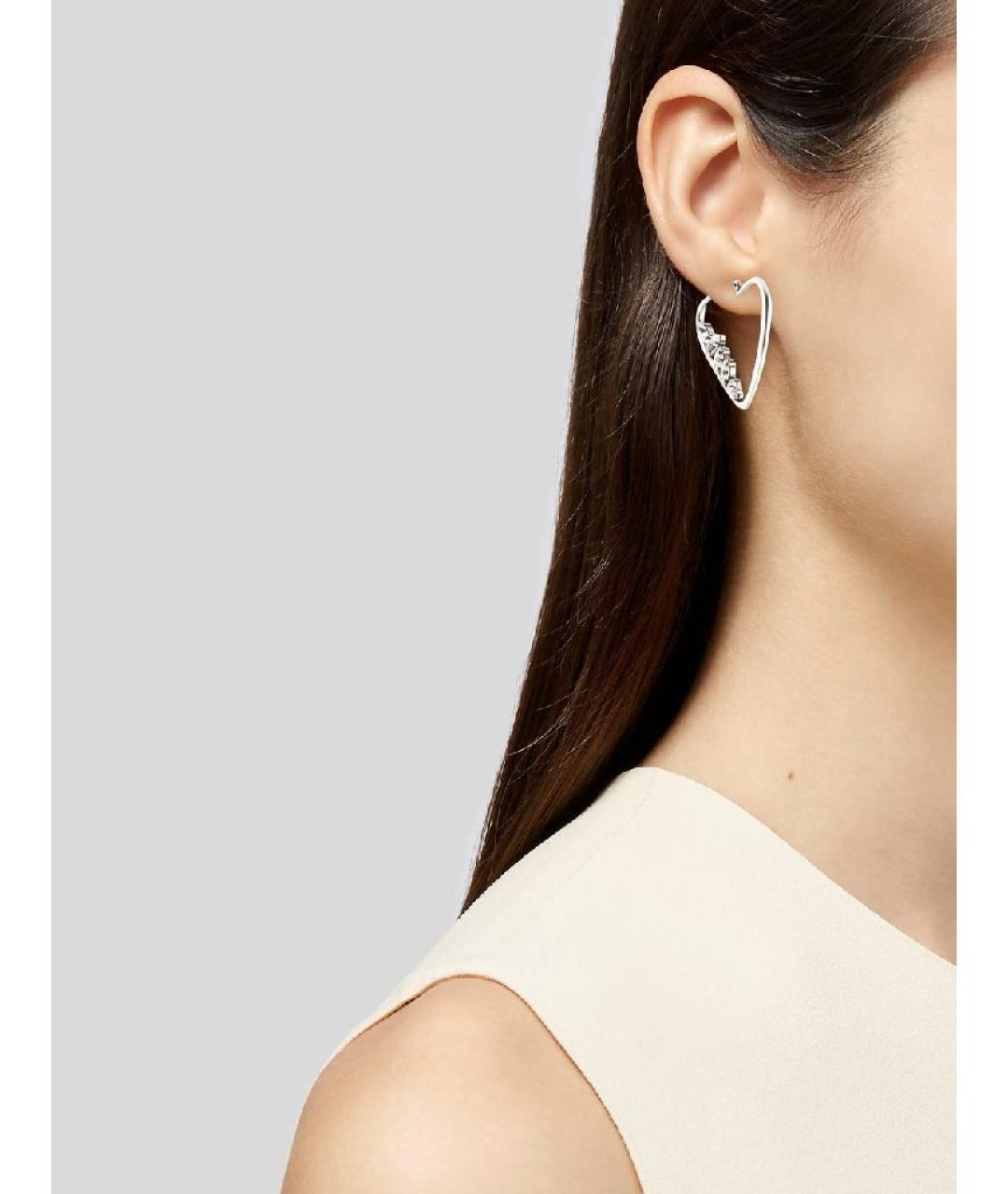 SAINT LAURENT Серебряные с серебряным покрытием серьги, фото 4