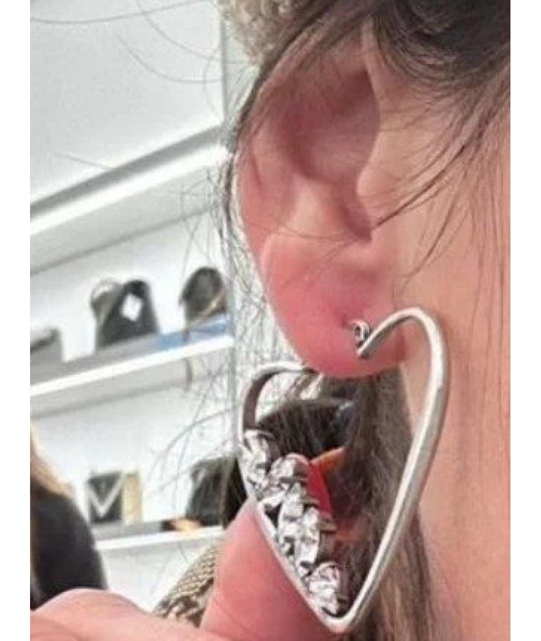 SAINT LAURENT Серебряные с серебряным покрытием серьги, фото 9