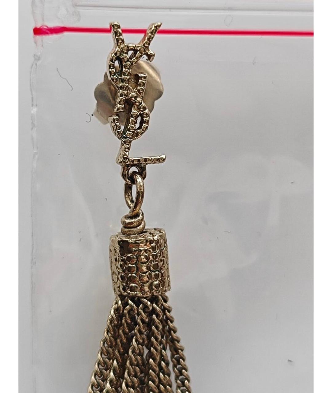 SAINT LAURENT Серебряные с серебряным покрытием серьги, фото 7