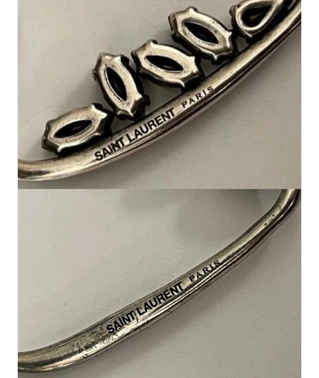 SAINT LAURENT Серебряные с серебряным покрытием серьги, фото 3