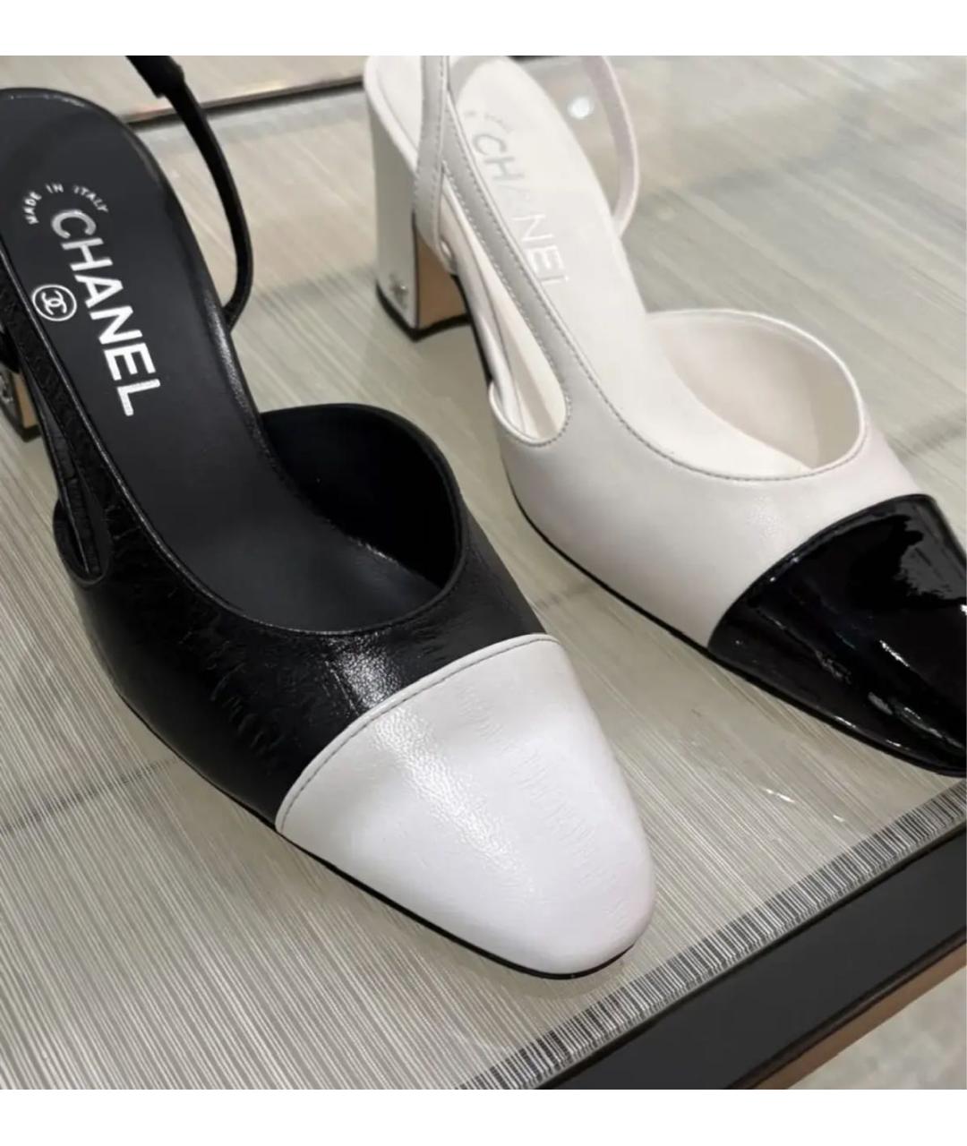 CHANEL Черные кожаные туфли, фото 3