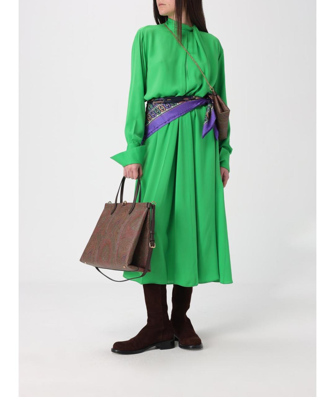 ETRO Синий шелковый платок, фото 5