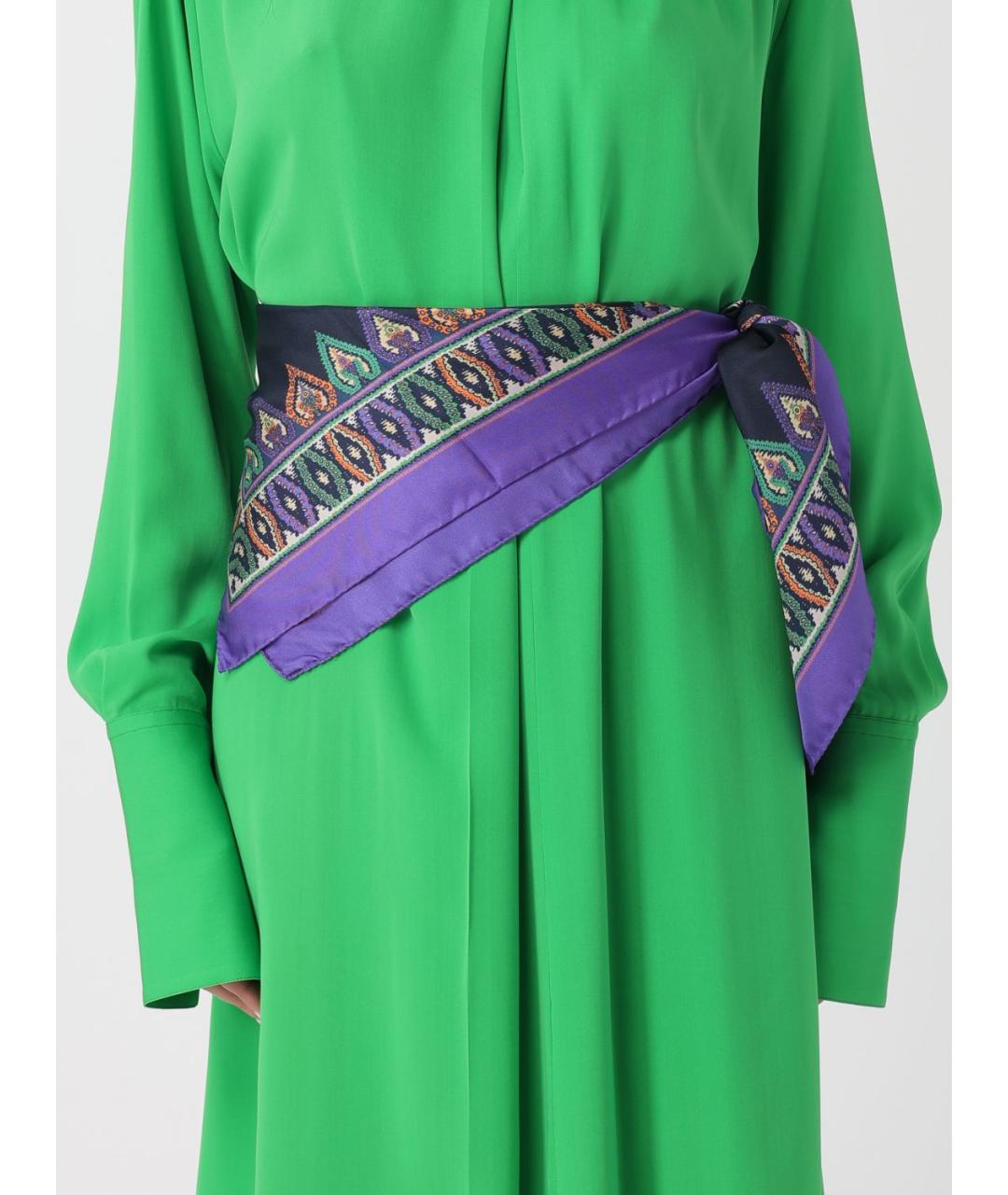 ETRO Синий шелковый платок, фото 2