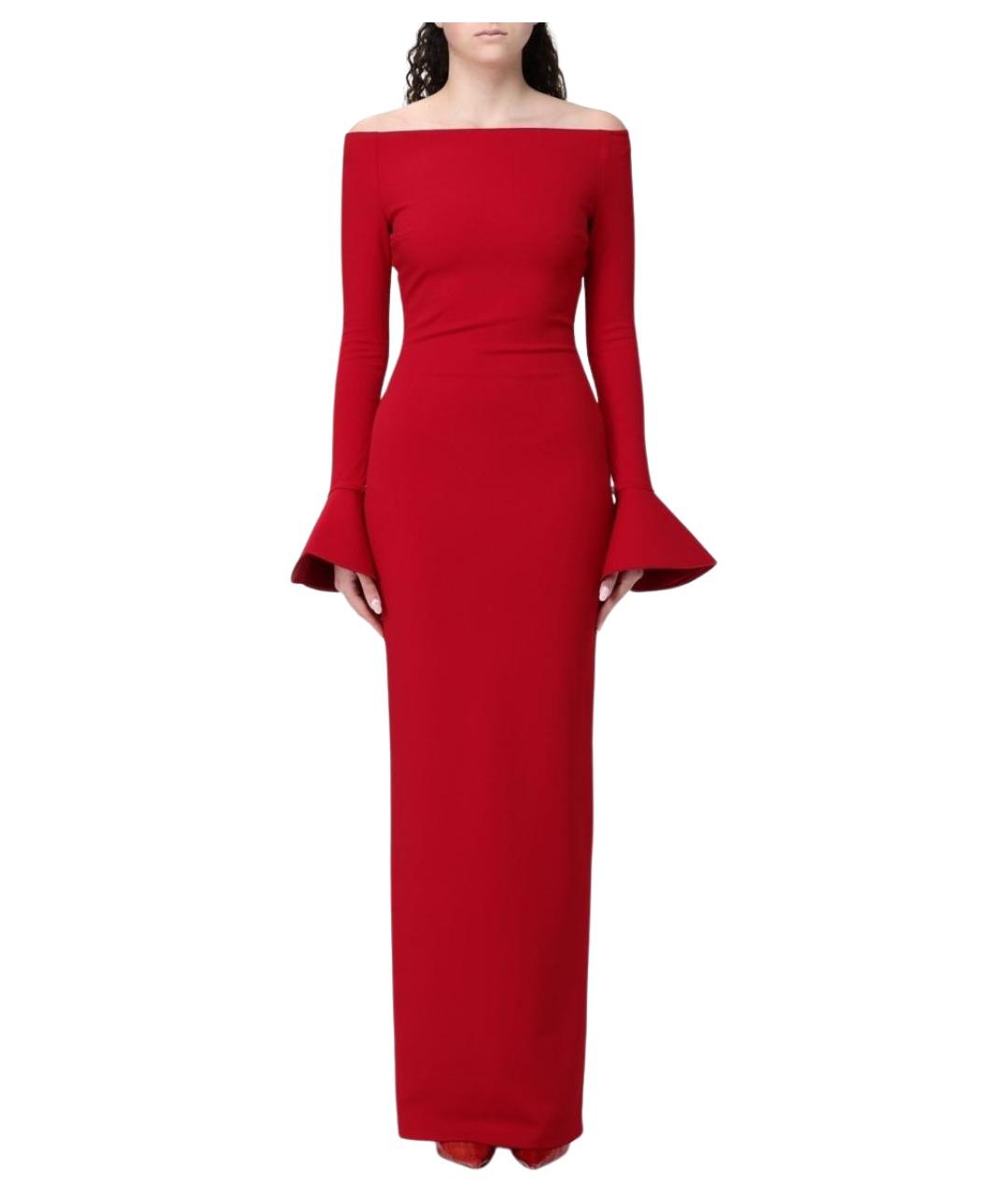 SOLACE LONDON Красное полиэстеровое вечернее платье, фото 1