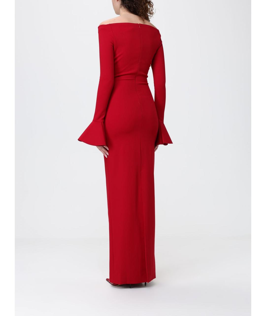SOLACE LONDON Красное полиэстеровое вечернее платье, фото 2
