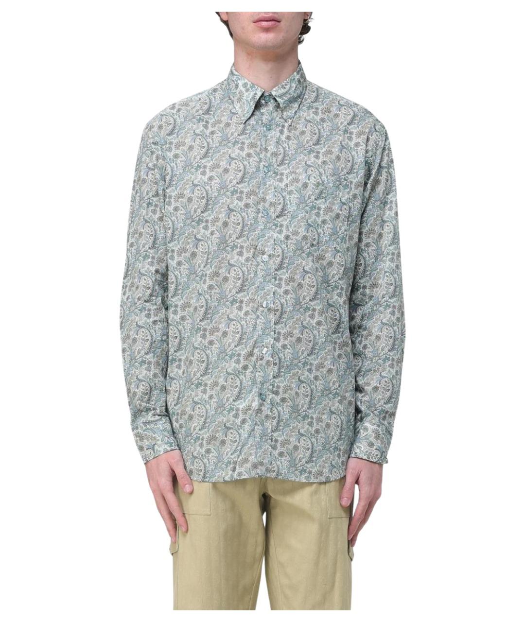 ETRO Зеленая хлопковая кэжуал рубашка, фото 1