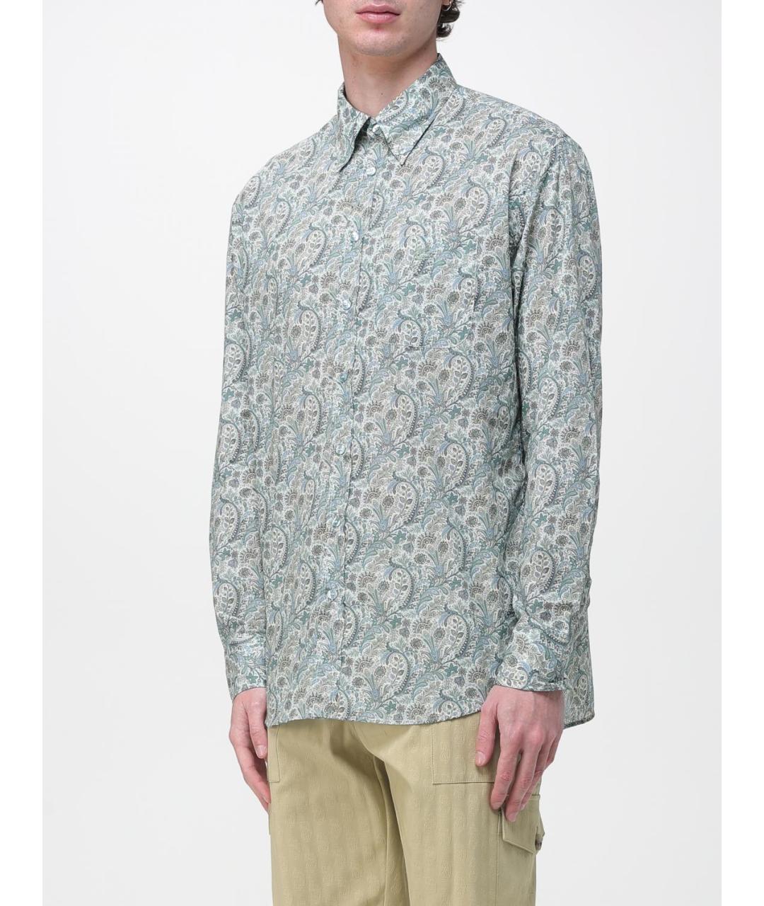 ETRO Зеленая хлопковая кэжуал рубашка, фото 4