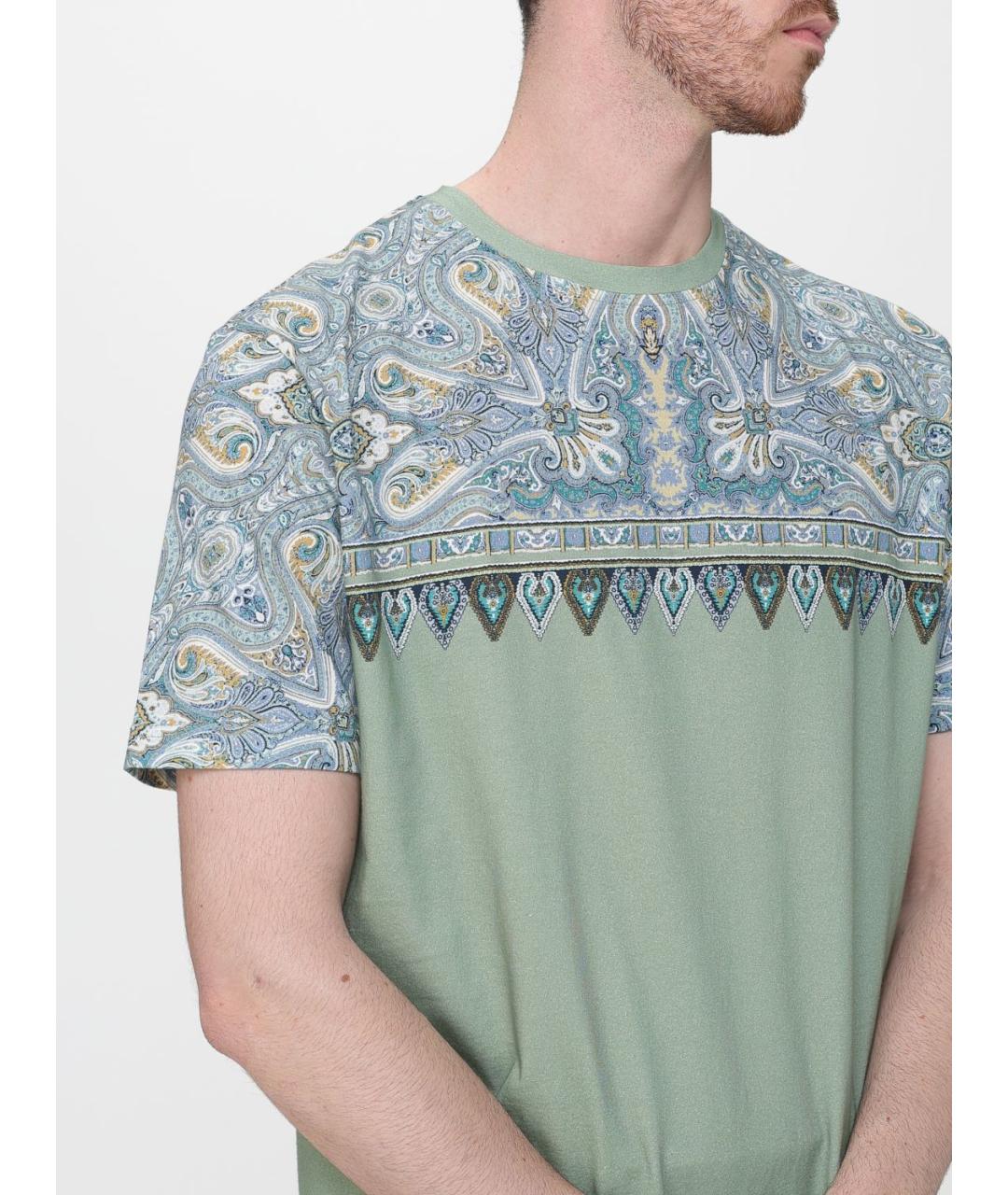 ETRO Зеленая хлопковая футболка, фото 5