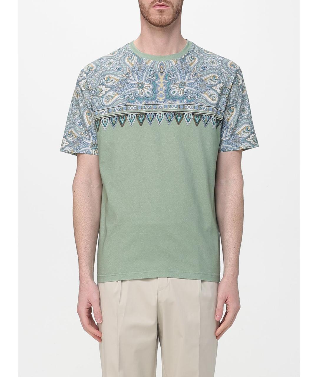 ETRO Зеленая хлопковая футболка, фото 6