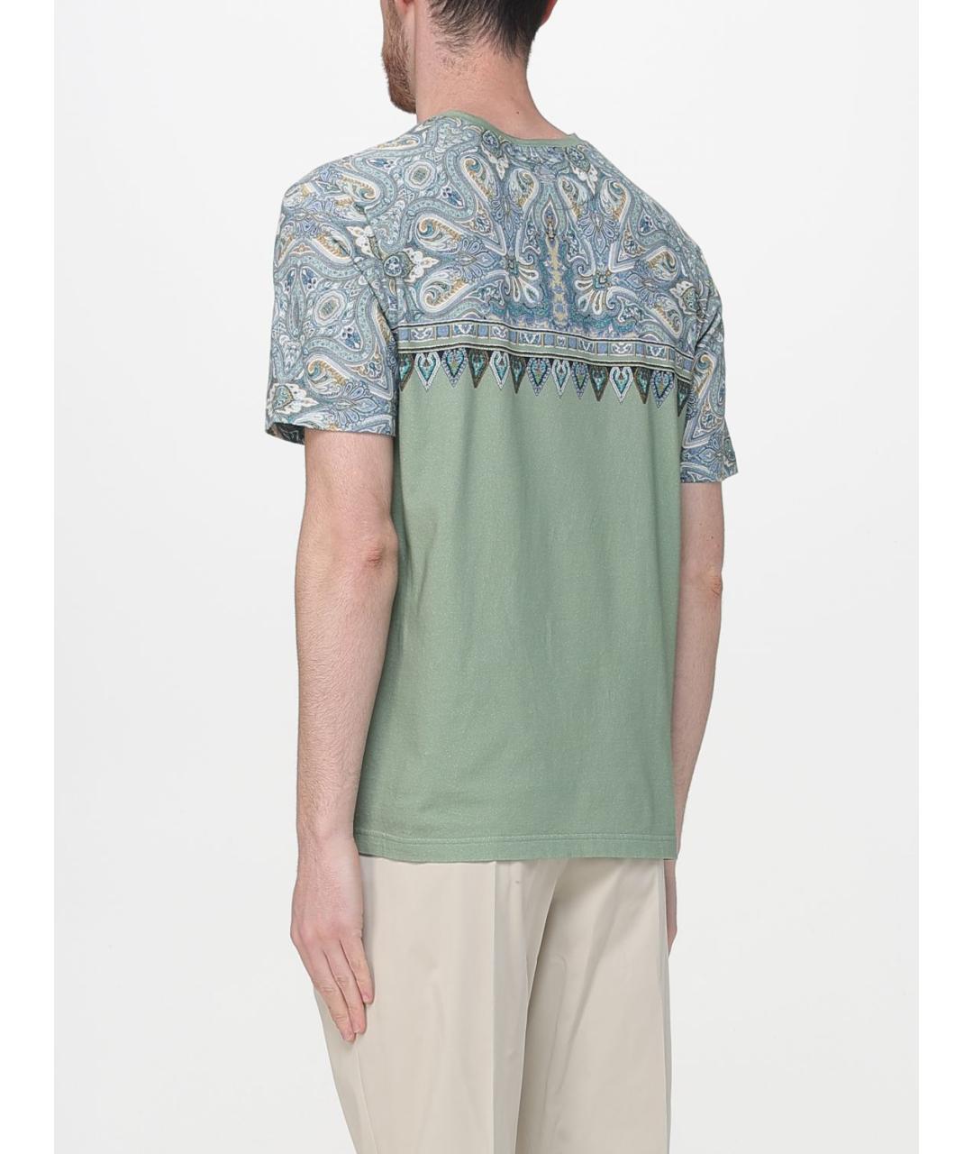 ETRO Зеленая хлопковая футболка, фото 3