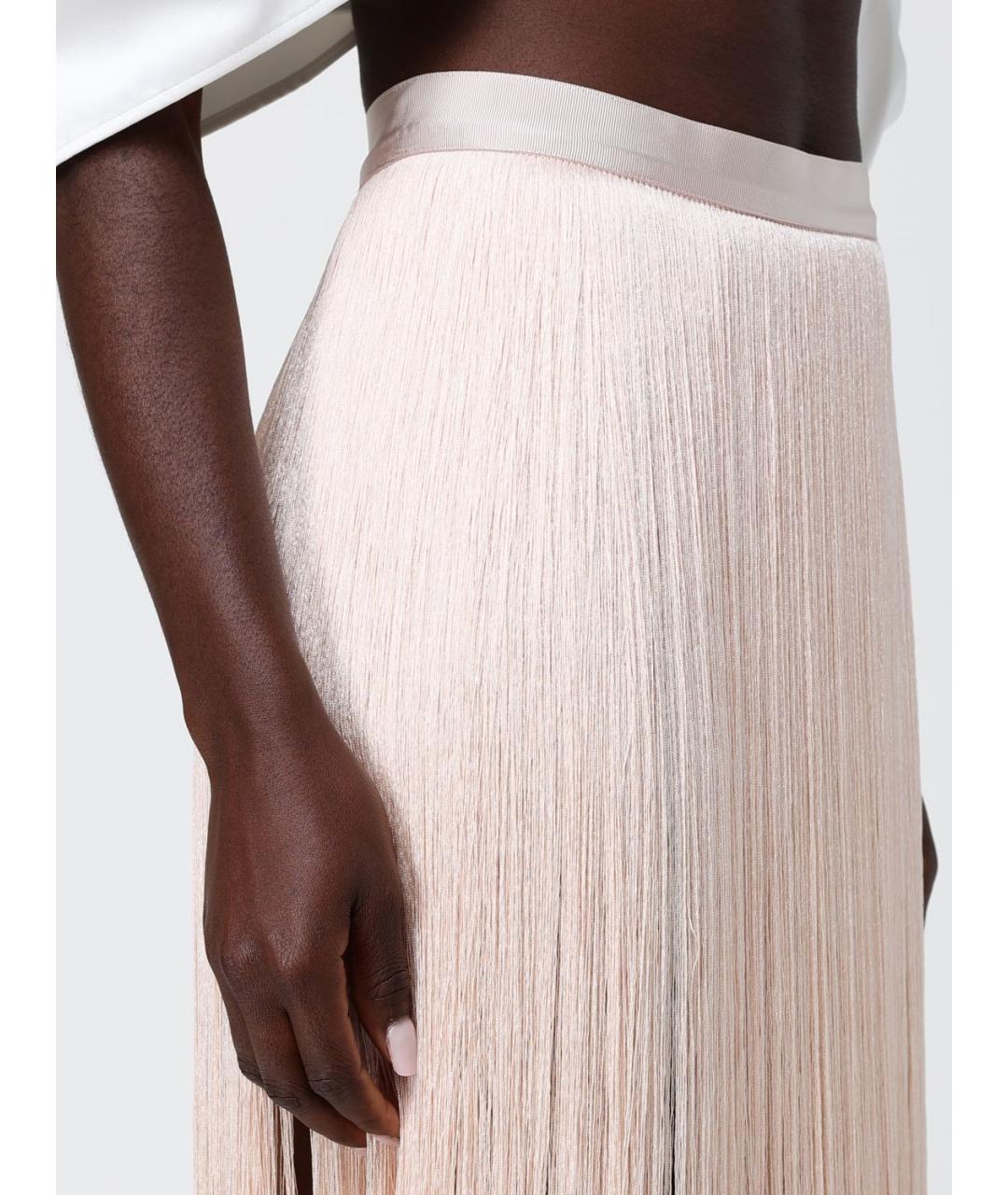 ELISABETTA FRANCHI Розовая ацетатная юбка миди, фото 3