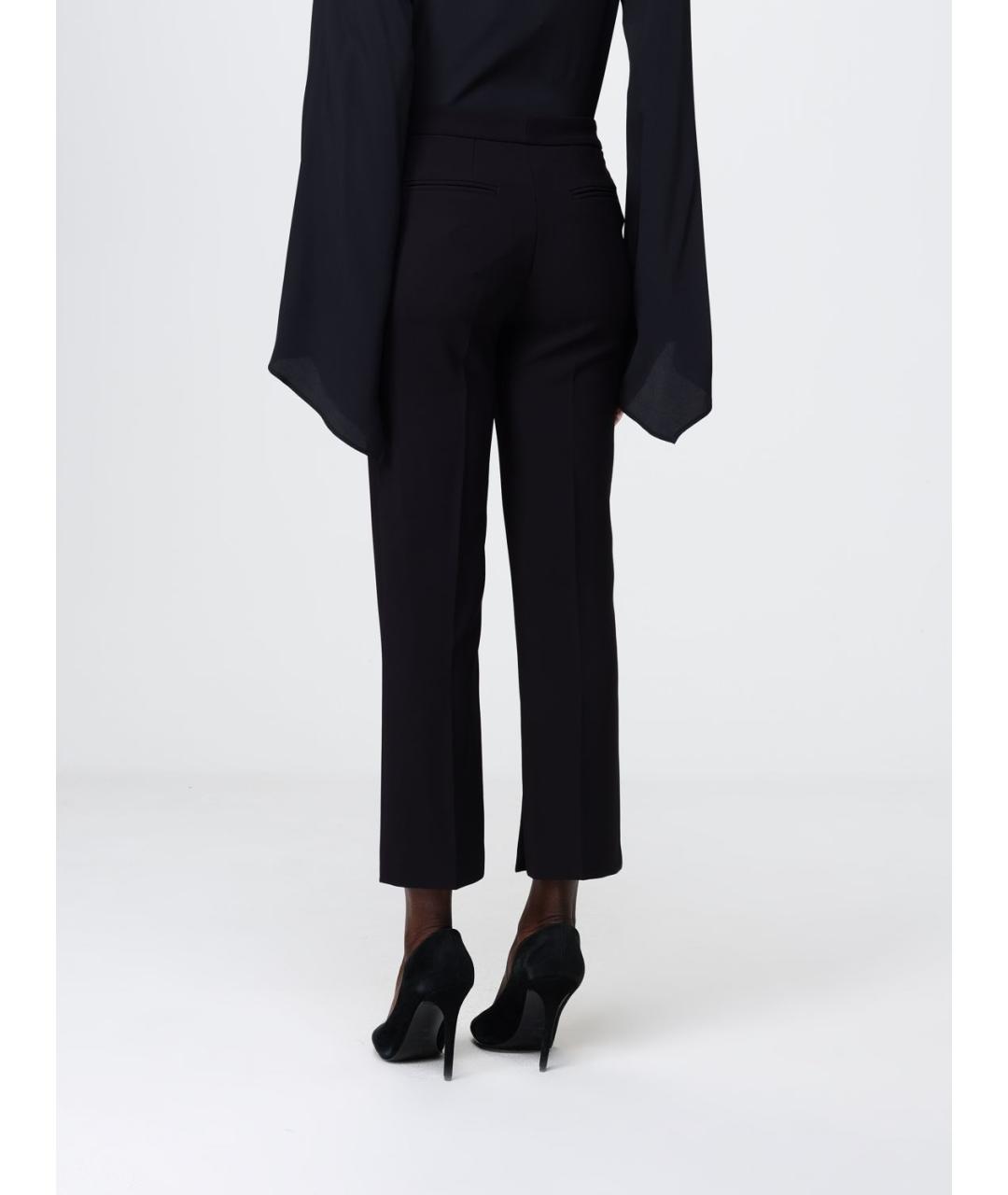 ELISABETTA FRANCHI Черные прямые брюки, фото 2