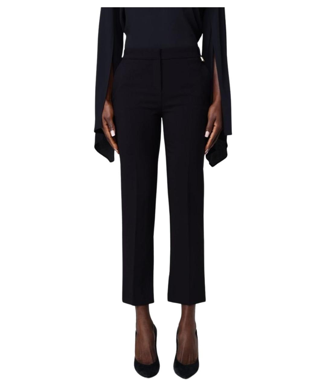 ELISABETTA FRANCHI Черные прямые брюки, фото 1