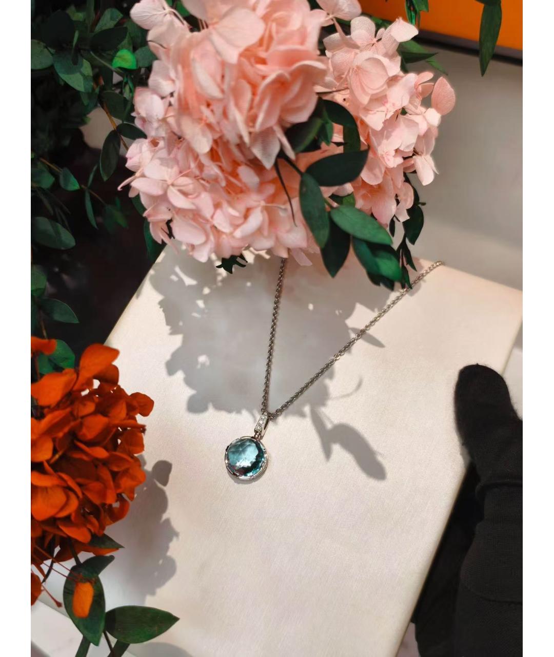 BVLGARI Серебряное колье из белого золота, фото 4