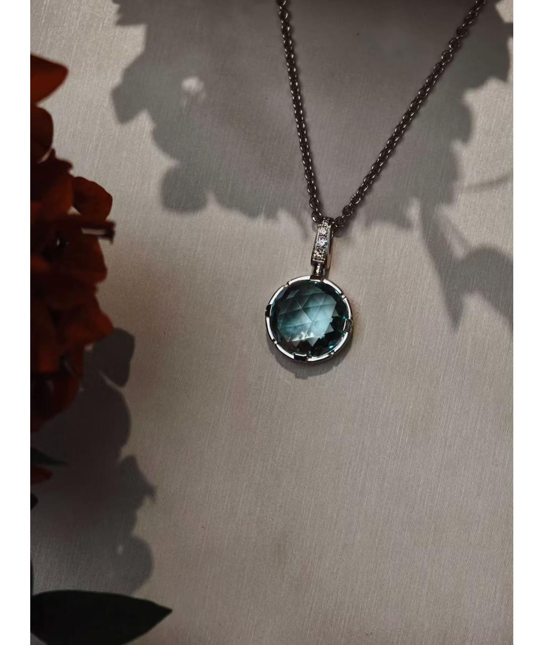 BVLGARI Серебряное колье из белого золота, фото 6