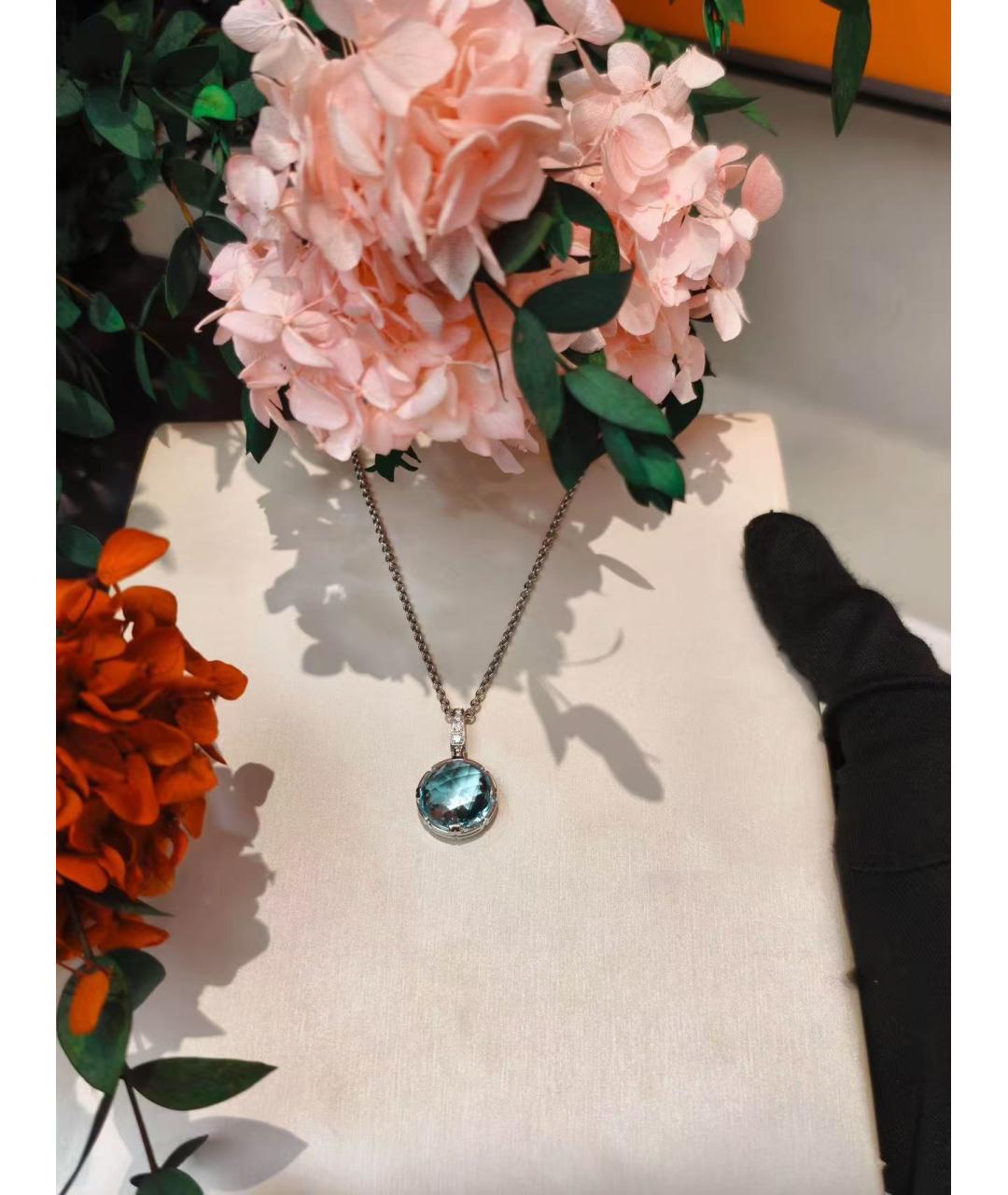 BVLGARI Серебряное колье из белого золота, фото 5