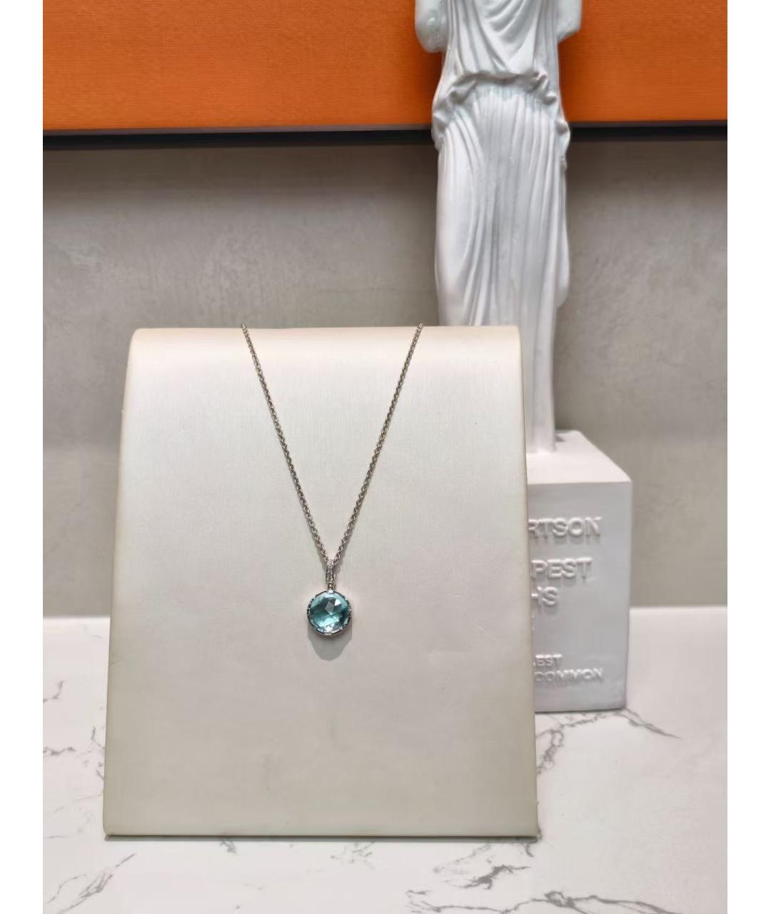 BVLGARI Серебряное колье из белого золота, фото 2