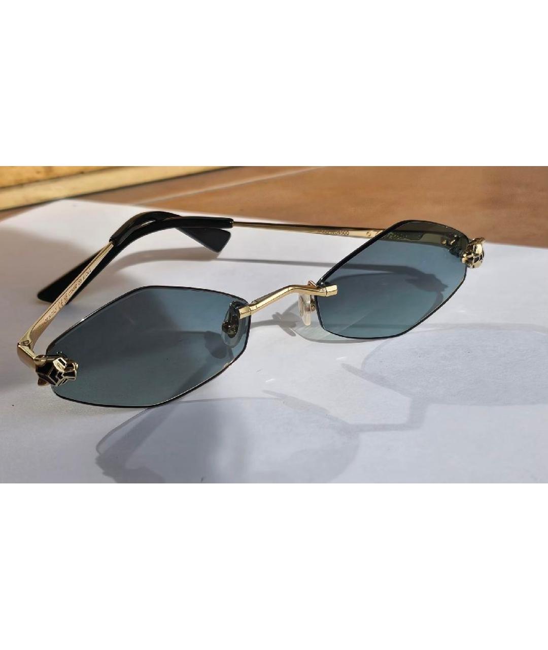 CARTIER Золотые металлические солнцезащитные очки, фото 5