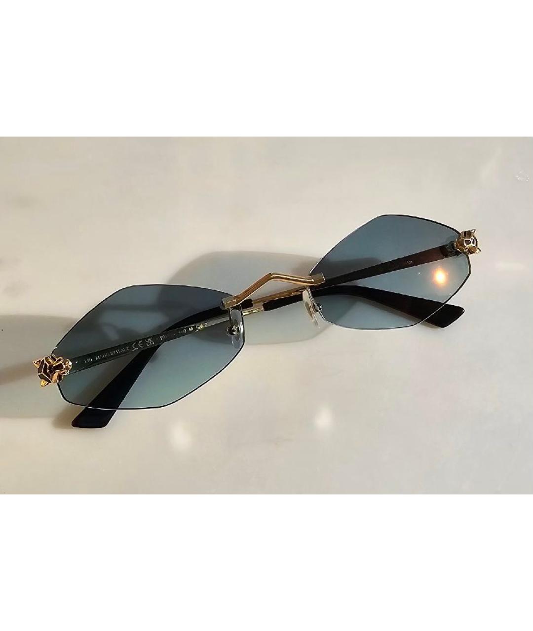 CARTIER Золотые металлические солнцезащитные очки, фото 9