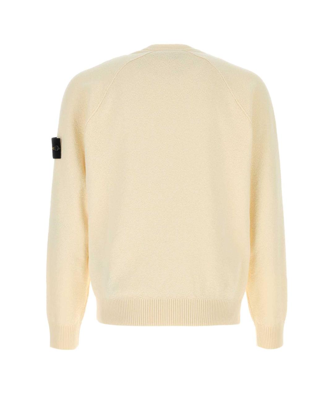 STONE ISLAND Желтый хлопковый джемпер / свитер, фото 2