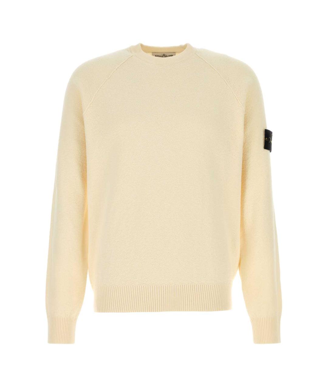 STONE ISLAND Желтый хлопковый джемпер / свитер, фото 1