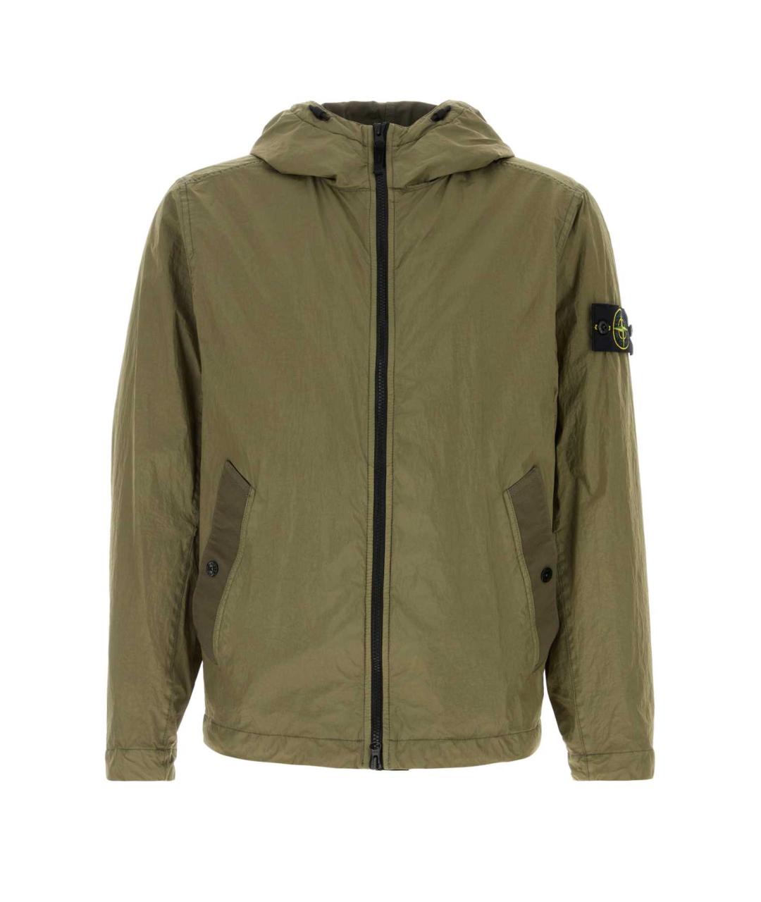 STONE ISLAND Зеленая полиамидовая куртка, фото 1