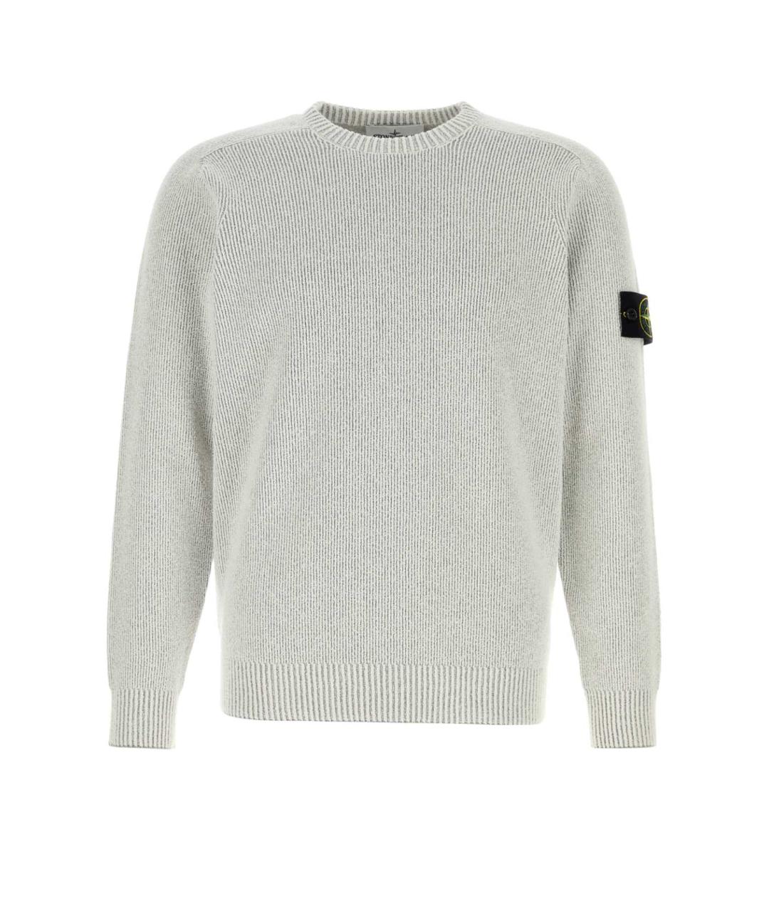 STONE ISLAND Серый хлопковый джемпер / свитер, фото 1