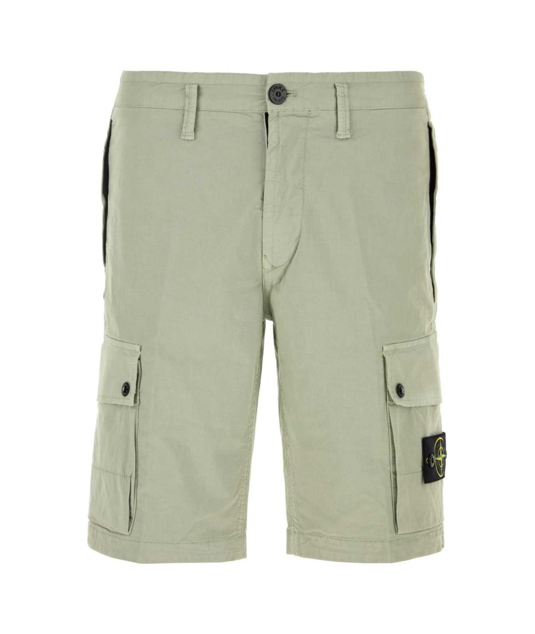 STONE ISLAND Зеленые хлопковые шорты, фото 1