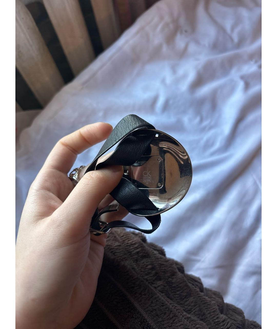 CALVIN KLEIN Антрацитовые металлические часы, фото 4