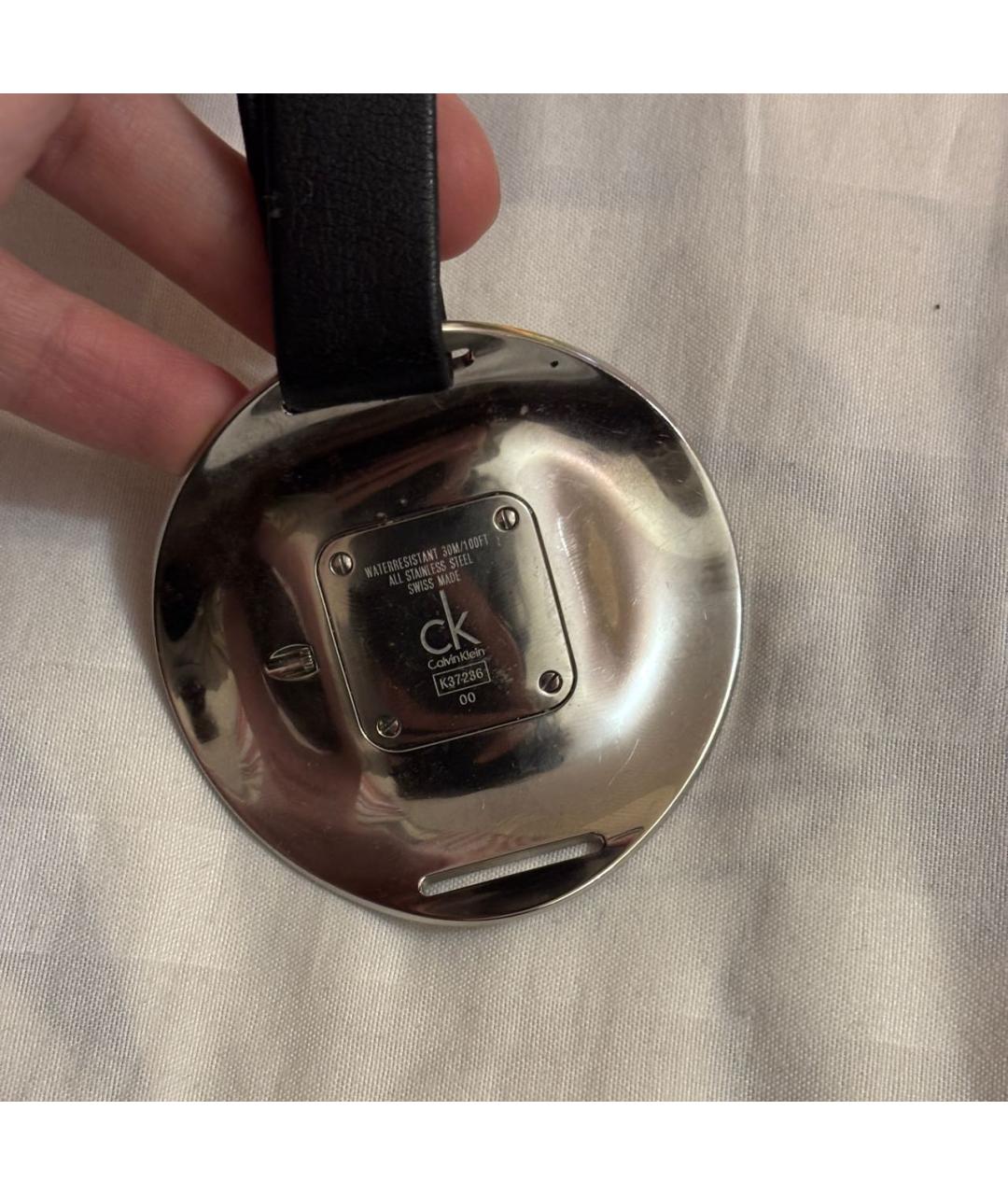 CALVIN KLEIN Антрацитовые металлические часы, фото 2