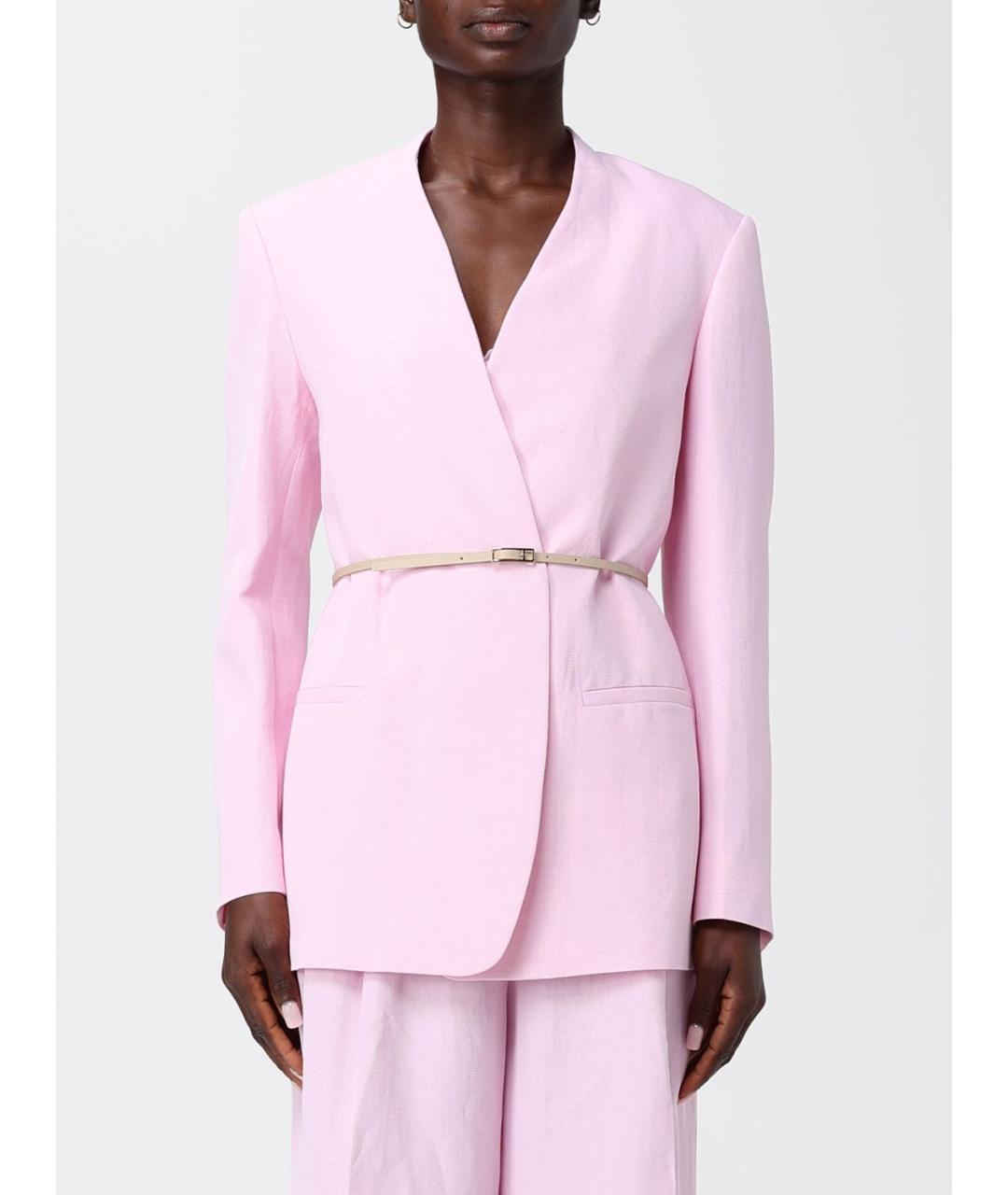 FABIANA FILIPPI Розовый вискозный жакет/пиджак, фото 5
