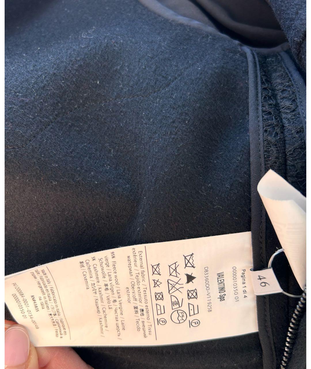 VALENTINO Черное шерстяное пальто, фото 5