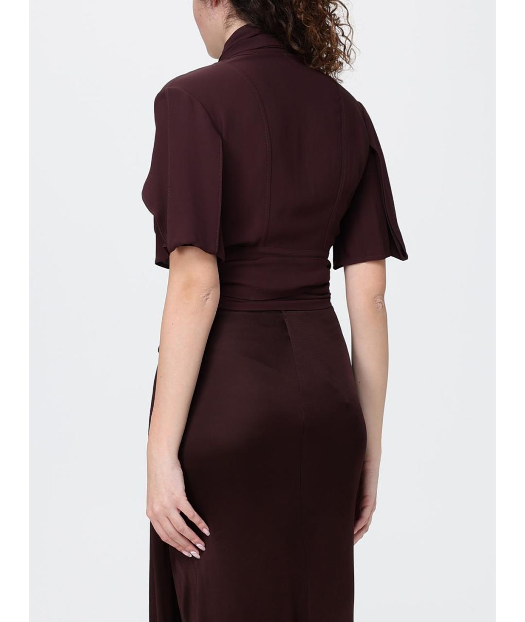 ELISABETTA FRANCHI Бордовая вискозная блузы, фото 2