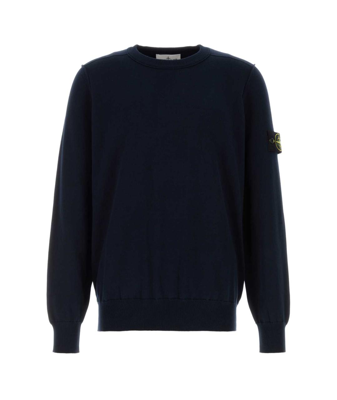 STONE ISLAND Синий хлопковый джемпер / свитер, фото 1