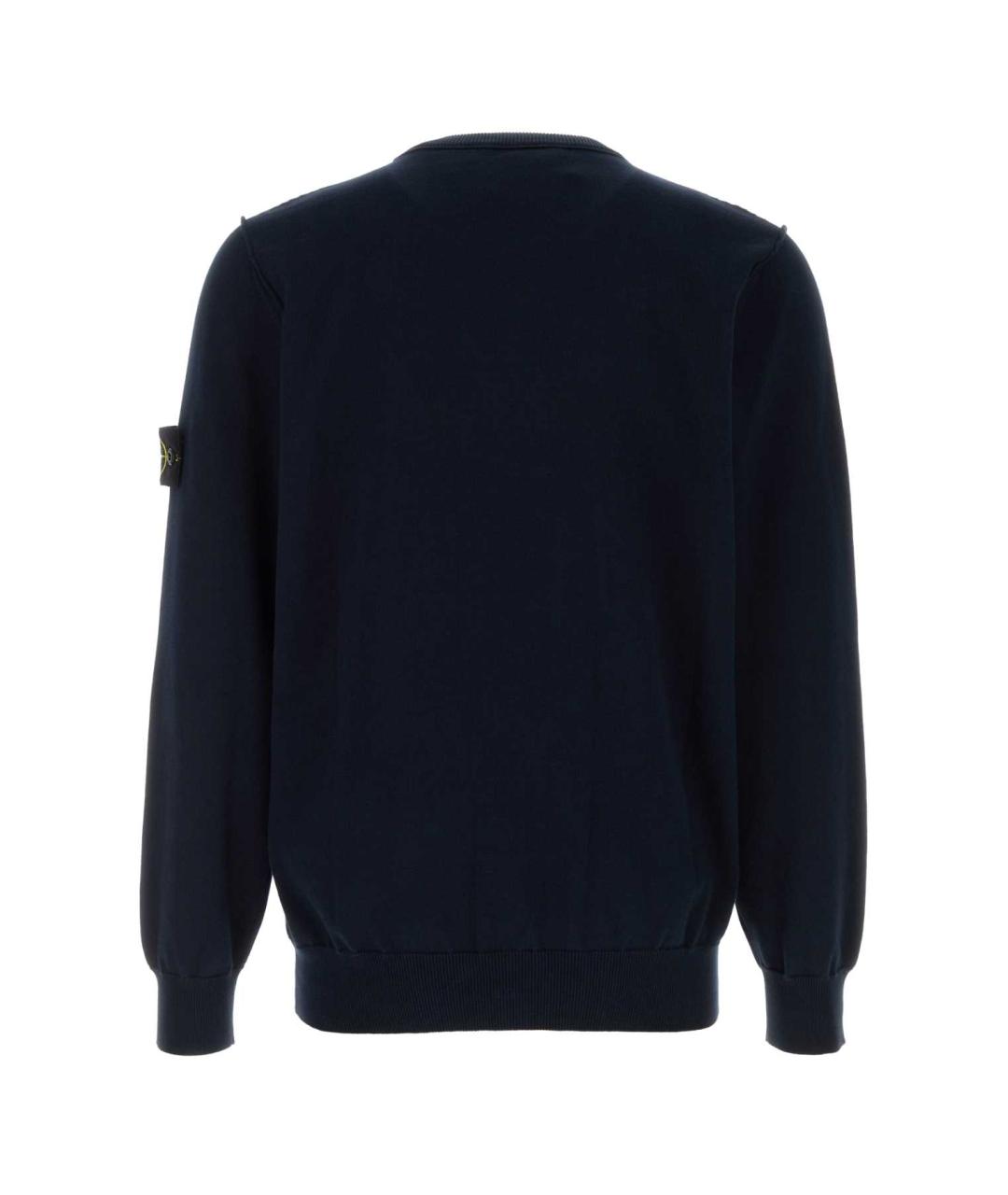 STONE ISLAND Синий хлопковый джемпер / свитер, фото 2