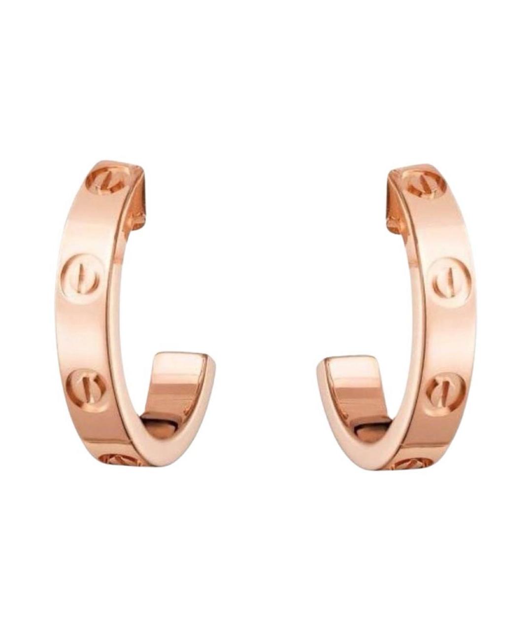 CARTIER Розовые серьги из розового золота, фото 8